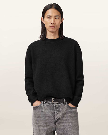 AllSaints Marko Merino Wool Sweater Black