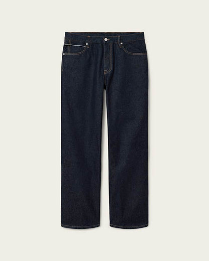 AllSaints Mullen Straight Leg Selvedge Denim Jeans Rinse Selvedge