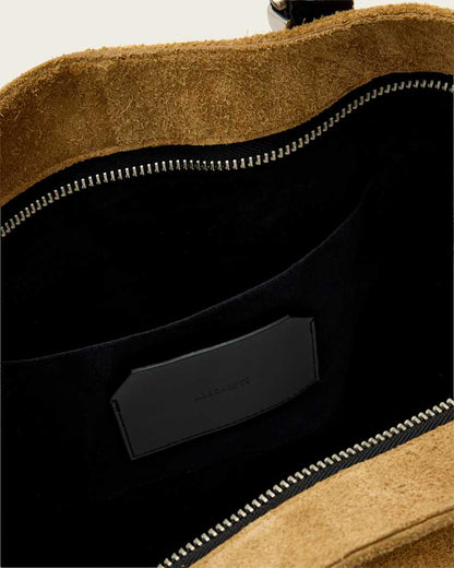 AllSaints Haven Suede Tote Bag Biscuit Brown