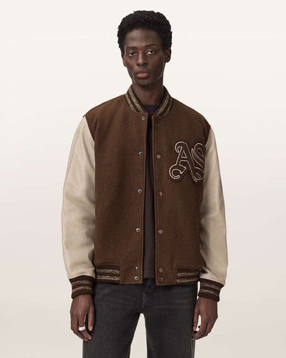 AllSaints Holloway Bomber Jacket Black/White