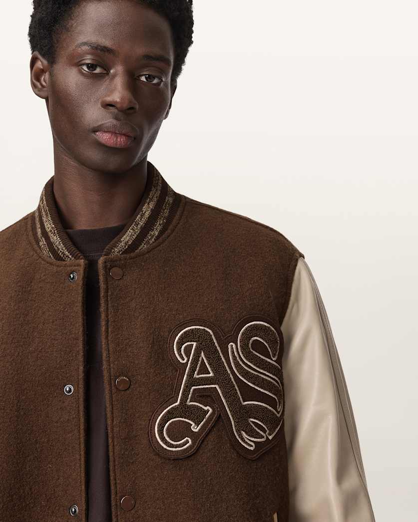 AllSaints Holloway Bomber Jacket Black/White