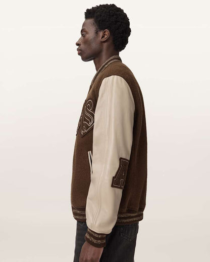 AllSaints Holloway Bomber Jacket Black/White