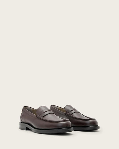 AllSaints Bloom Leather Loafers Black