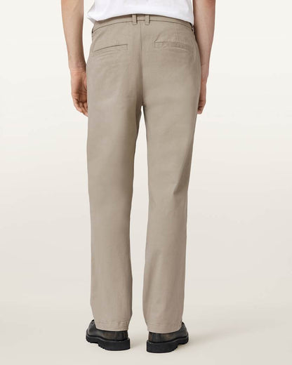 AllSaints Beckley Slim Fit Chinos Pebble Brown