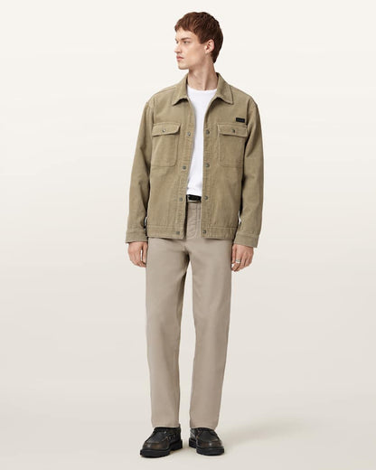 AllSaints Beckley Slim Fit Chinos Pebble Brown
