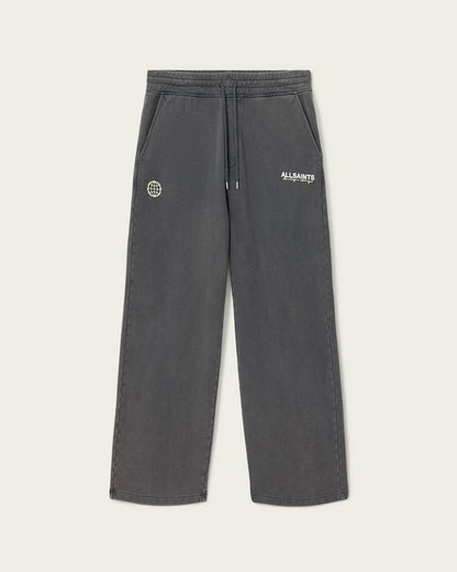 AllSaints Emblem Straight Leg Sweatpants Washed Black