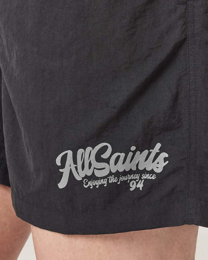AllSaints Odyssey Slim Fit Swim Shorts Washed Black