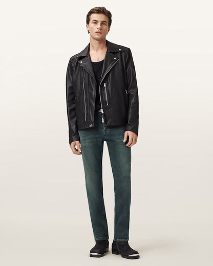 AllSaints Sid Skinny Fit Denim Jeans Washed Black
