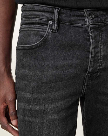 AllSaints Sid Skinny Fit Denim Jeans Washed Black