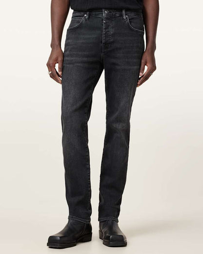 AllSaints Sid Skinny Fit Denim Jeans Washed Black