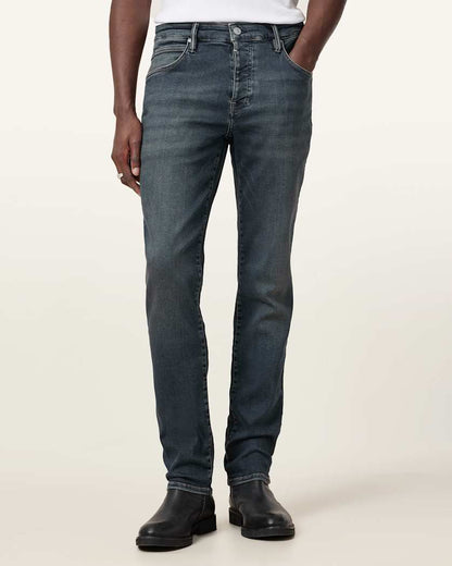 AllSaints Sid Skinny Fit Denim Jeans Washed Black
