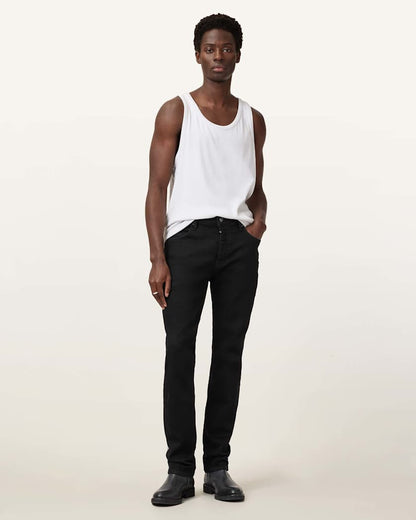 AllSaints Sid Skinny Fit Denim Jeans Washed Black
