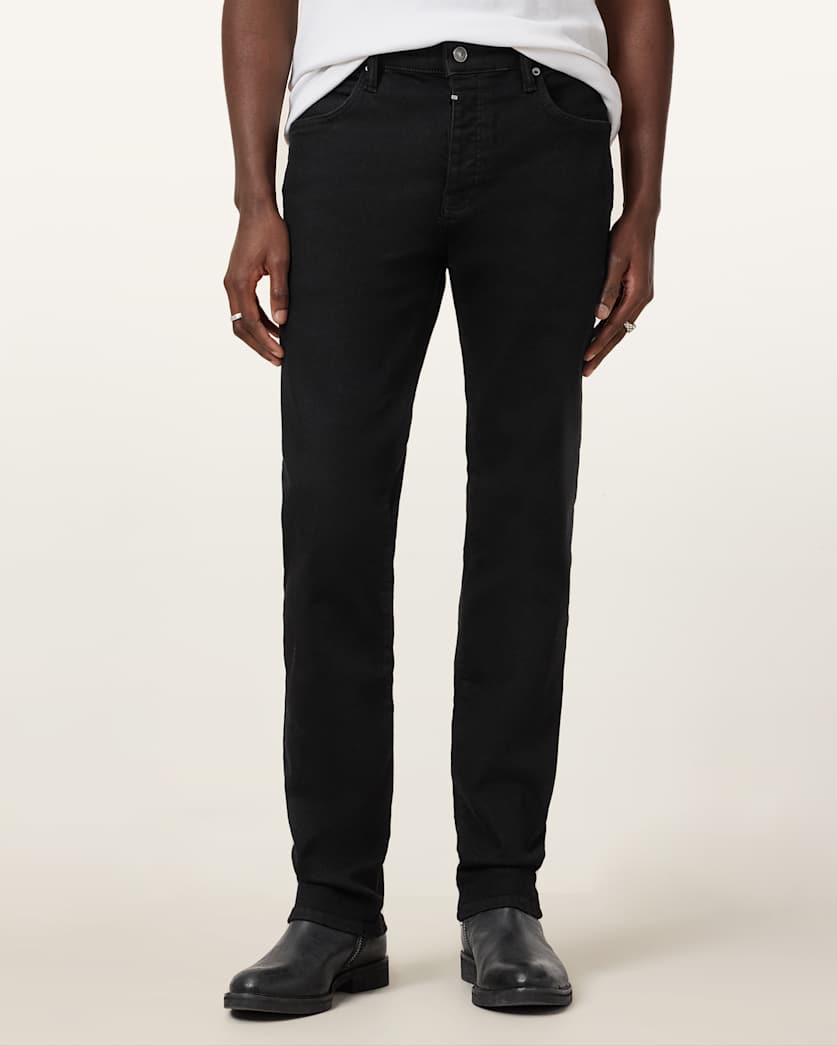 AllSaints Sid Skinny Fit Denim Jeans Washed Black