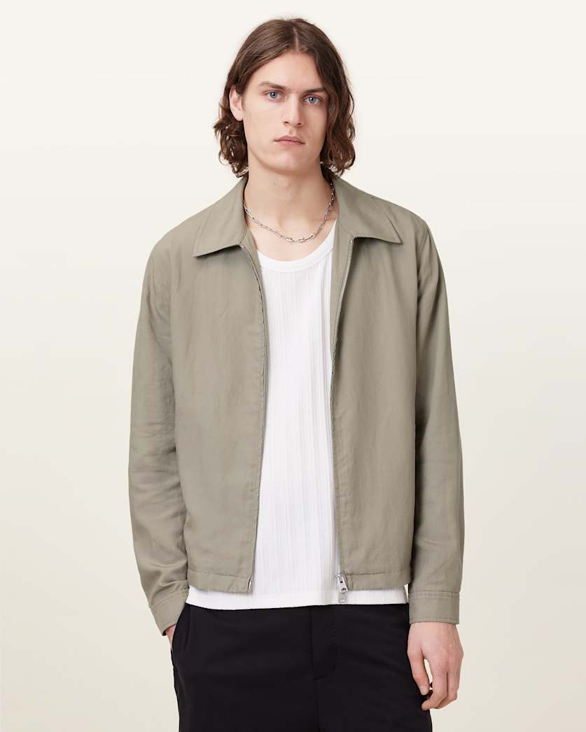 AllSaints Bradner Lightweight Jacket Baked Brown