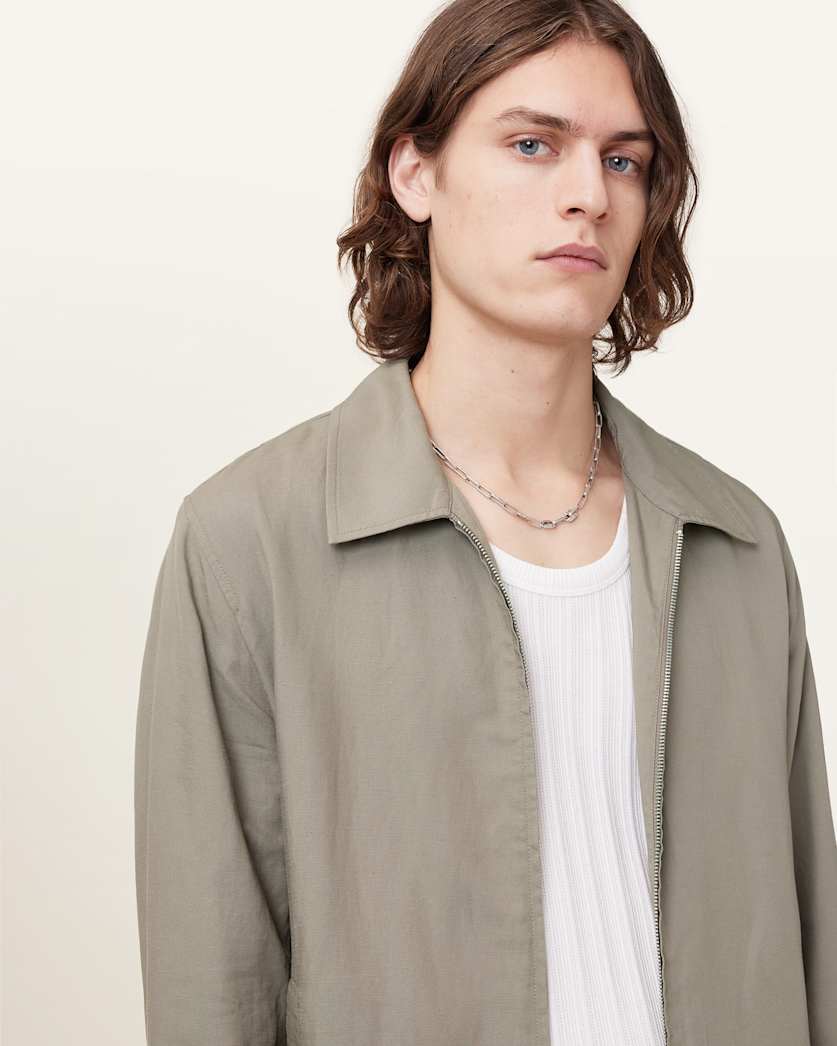 AllSaints Bradner Lightweight Jacket Baked Brown