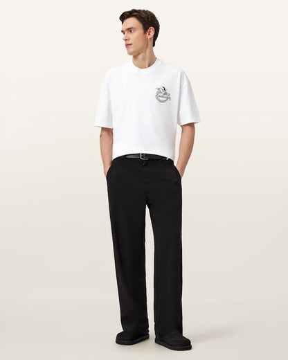 AllSaints Terra Oversized Graphic T Shirt Optic White