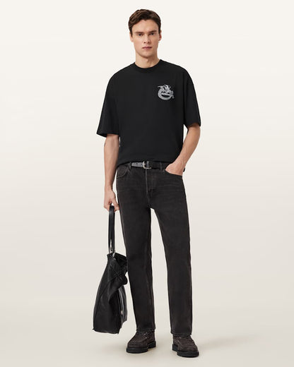 AllSaints Terra Oversized Graphic T Shirt Optic White