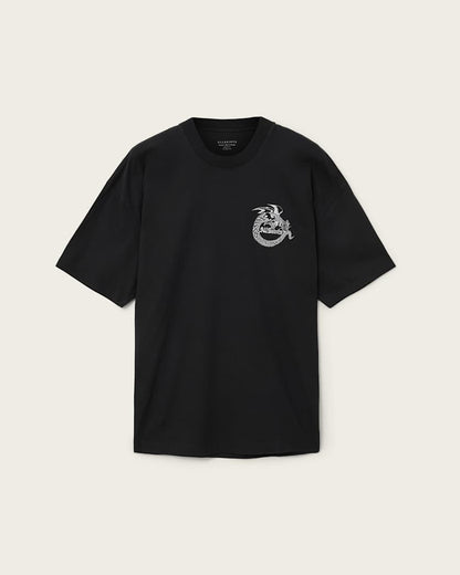 AllSaints Terra Oversized Graphic T Shirt Optic White