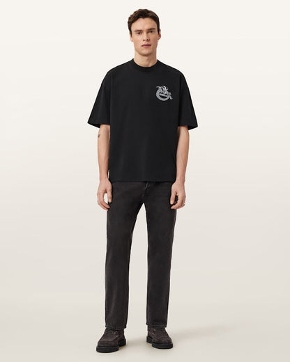 AllSaints Terra Oversized Graphic T Shirt Optic White