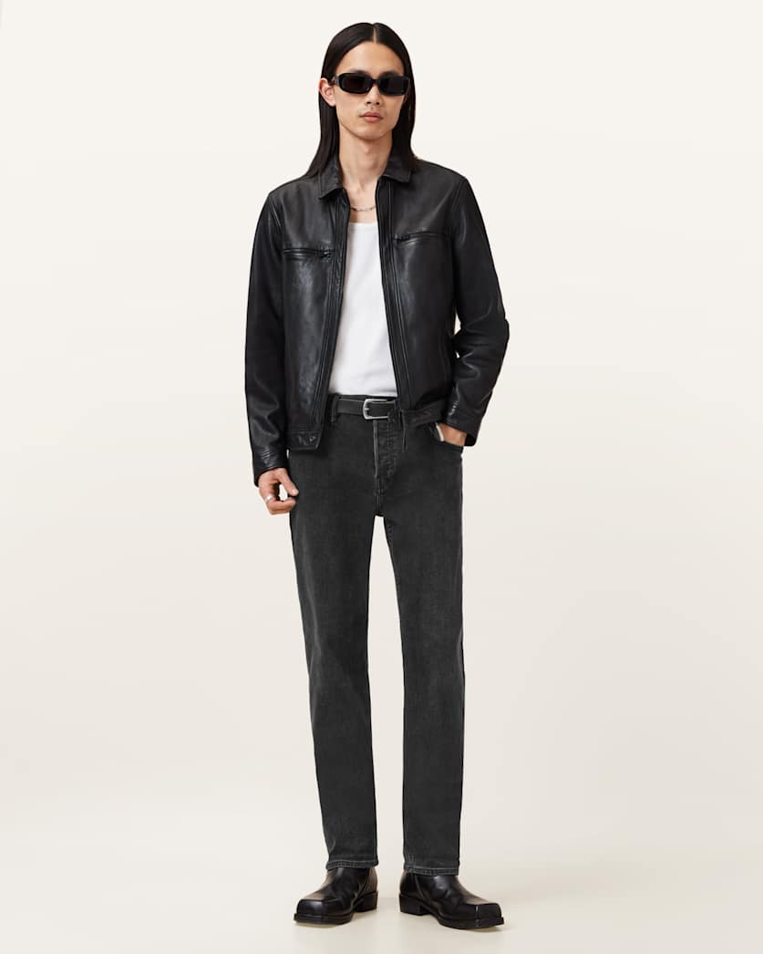 AllSaints Iggy Slim Fit Denim Jeans Washed Black