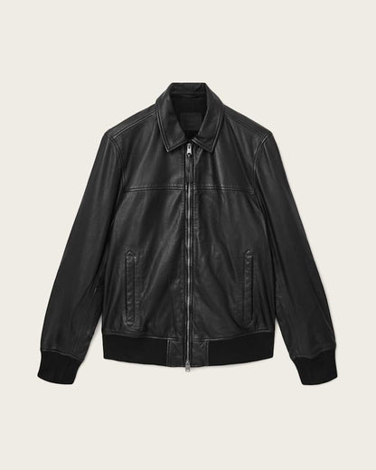 AllSaints Rashford Leather Jacket Black