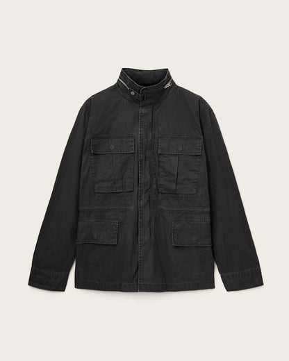 AllSaints Valen Funnel Neck Jacket Washed Black
