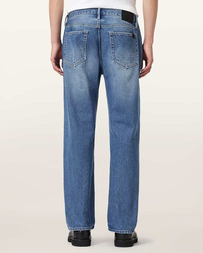 AllSaints Reid Straight Fit Denim Jeans Black