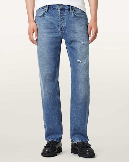 AllSaints Reid Straight Fit Denim Jeans Black