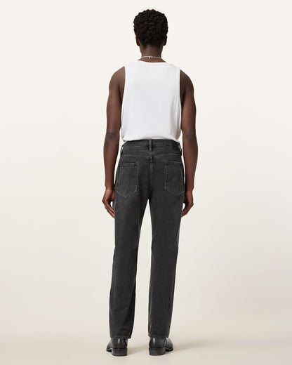 AllSaints Reid Straight Fit Denim Jeans Black