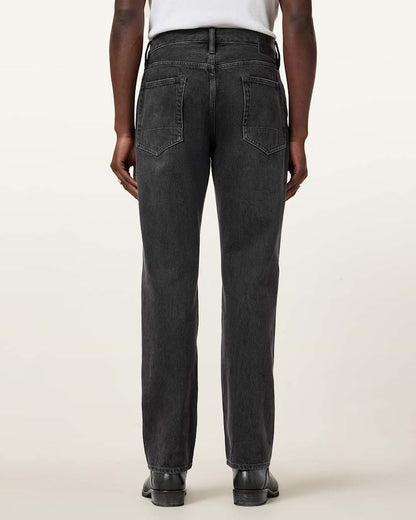 AllSaints Reid Straight Fit Denim Jeans Black