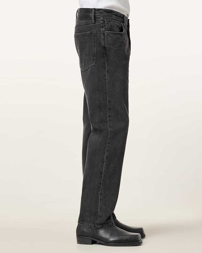 AllSaints Reid Straight Fit Denim Jeans Black