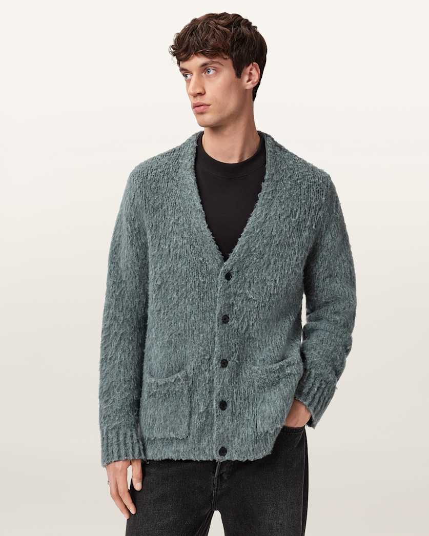 AllSaints Tobie Wool Cardigan Nordic Green