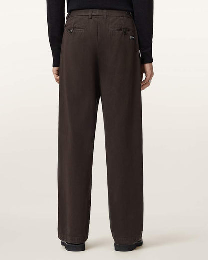 AllSaints Juku Loose Fit Pants Trail Brown