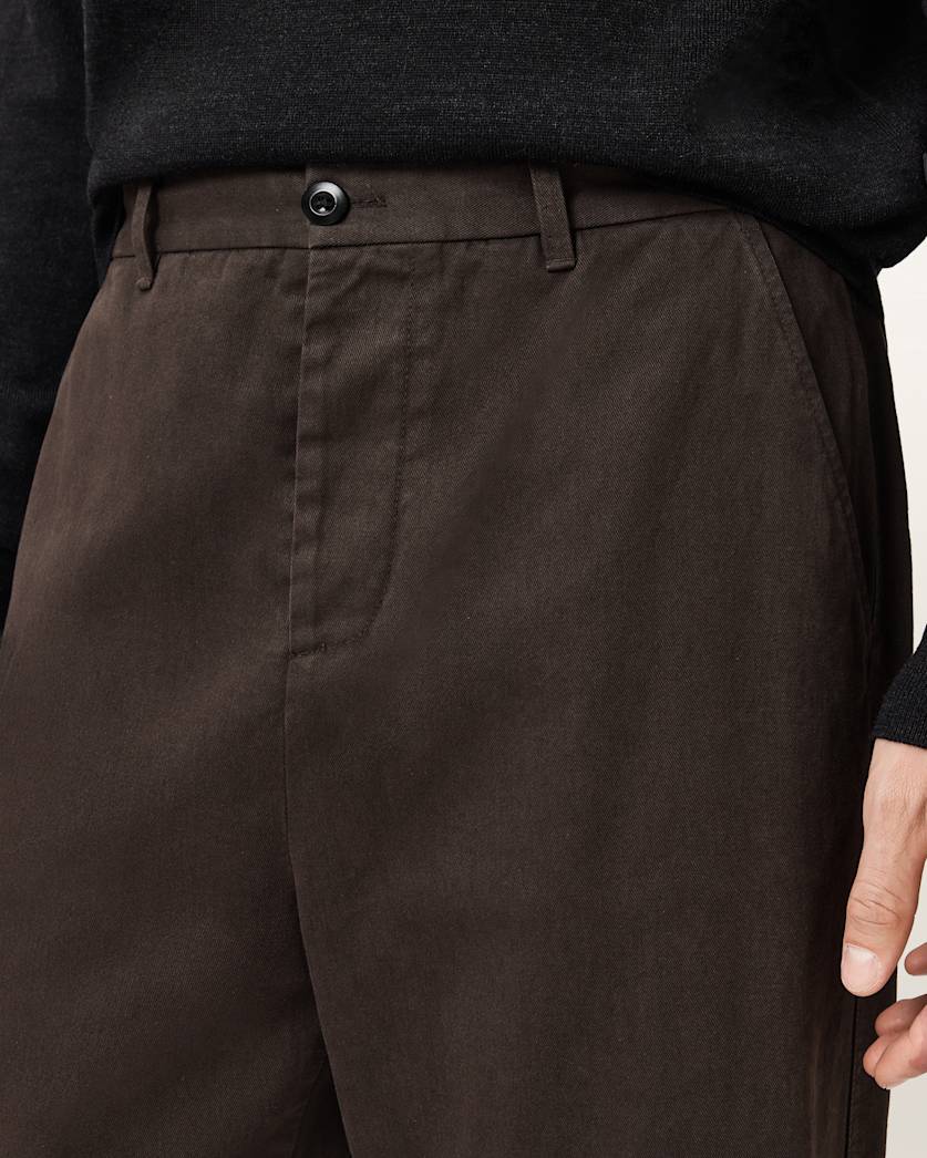 AllSaints Juku Loose Fit Pants Trail Brown