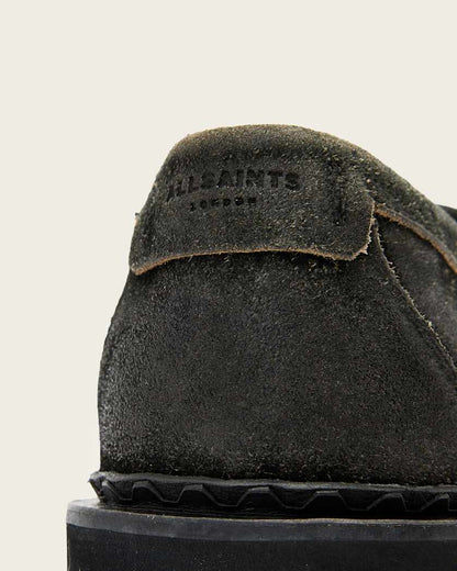 AllSaints Skiff Tassel Loafers Charcoal Grey