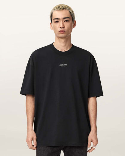 AllSaints Mikro Oversized T Shirt Washed Black