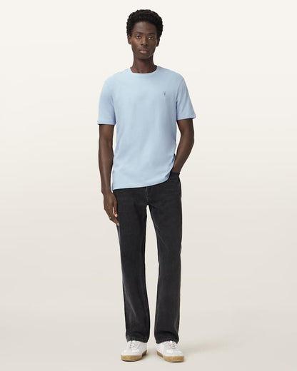 AllSaints Brace Ramskull Crew Neck T Shirt Spinel Blue