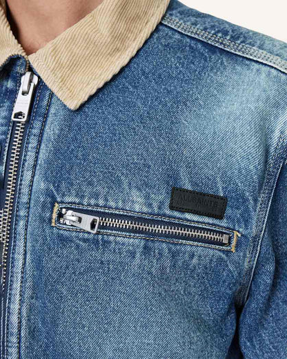 AllSaints Rothwell Denim Jacket Washed Indigo