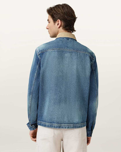 AllSaints Rothwell Denim Jacket Washed Indigo