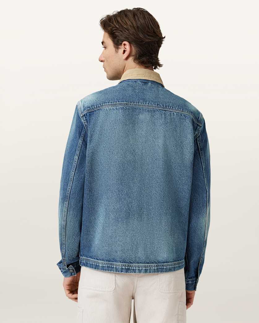 AllSaints Rothwell Denim Jacket Washed Indigo
