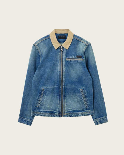 AllSaints Rothwell Denim Jacket Washed Indigo