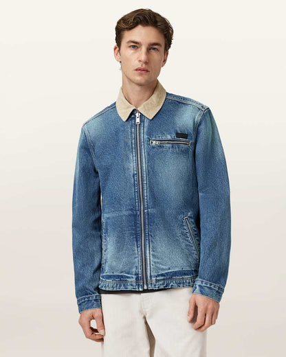 AllSaints Rothwell Denim Jacket Washed Indigo
