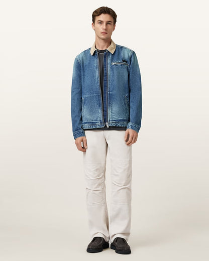 AllSaints Rothwell Denim Jacket Washed Indigo
