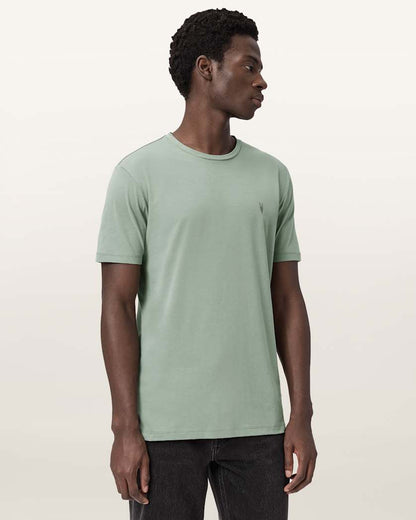 AllSaints Brace Brushed Cotton T Shirts 3 Pack White/Green/Green