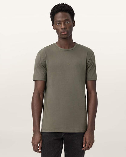 AllSaints Brace Brushed Cotton T Shirts 3 Pack White/Green/Green
