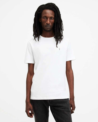 AllSaints Brace Brushed Cotton T Shirts 3 Pack White/Green/Green