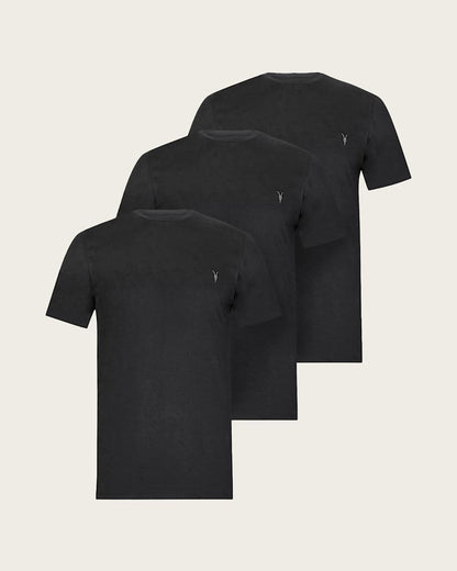 AllSaints Brace Brushed Cotton T Shirts 3 Pack White/Green/Green
