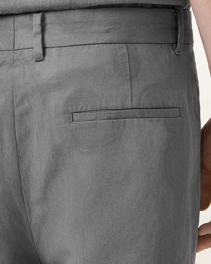 AllSaints Orpheus Relaxed Fit Tailored Pants Machine Grey
