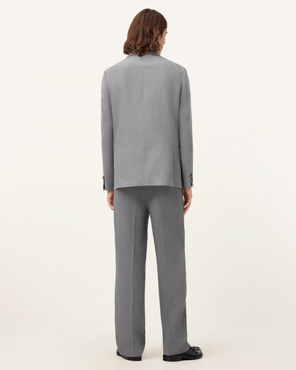AllSaints Orpheus Relaxed Fit Tailored Pants Machine Grey