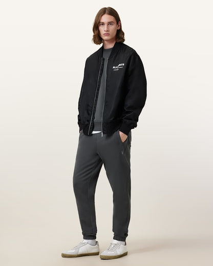 AllSaints Raven Cuffed Slim Fit Ramskull Sweatpants Black